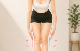 足がまっすぐ